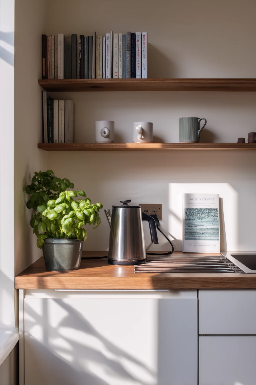 Morning Coffee in a Tiny City Kitchen