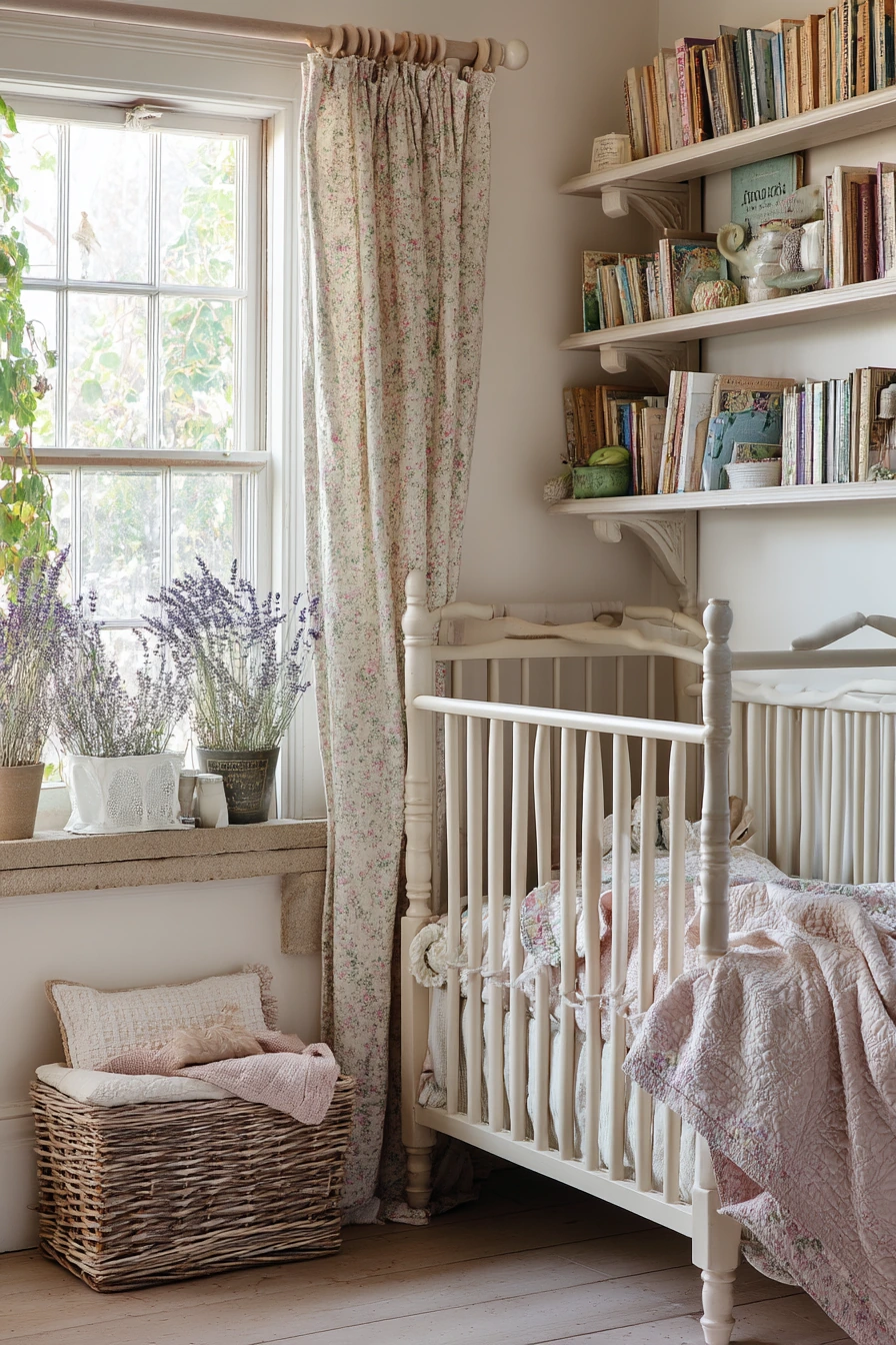 French Country Nursery With Florals