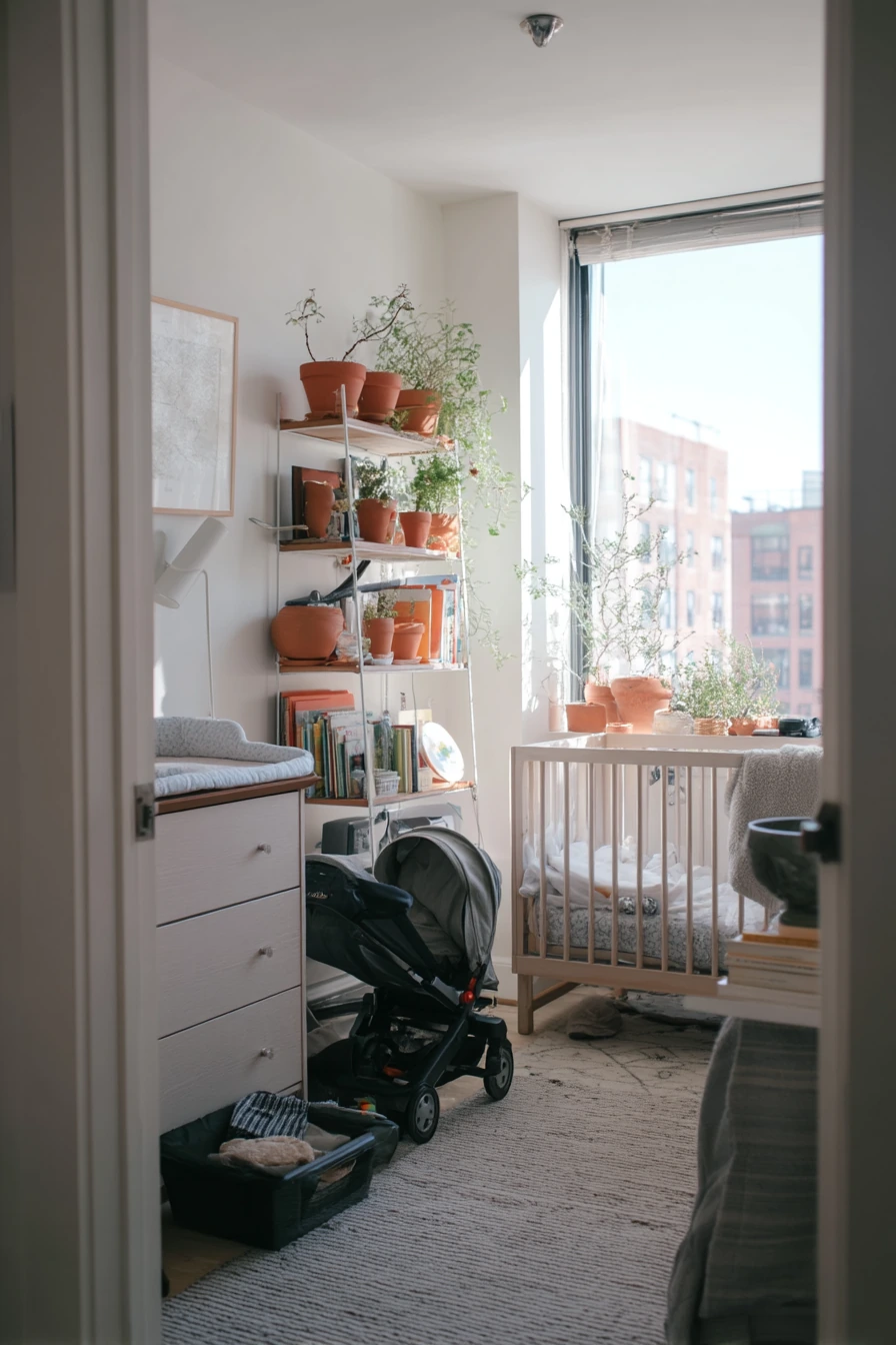 Renter-Friendly Plant Shelf Nursery