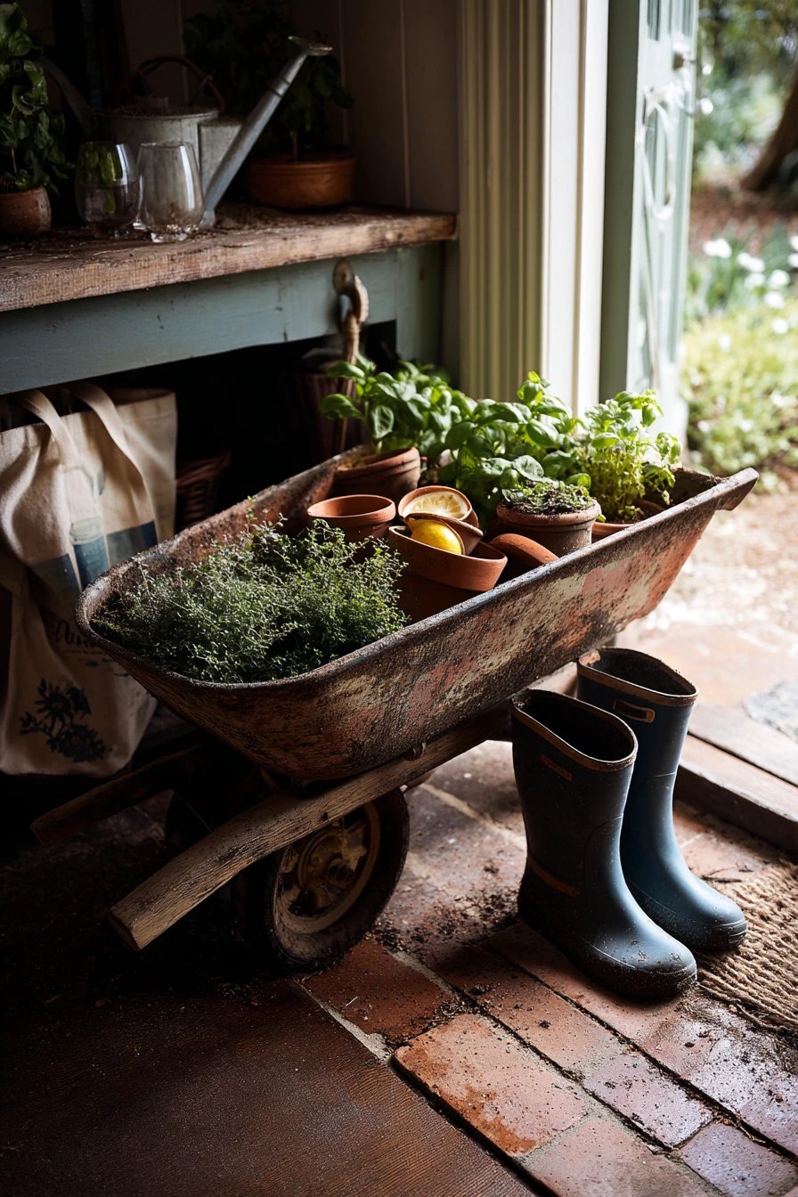 old wheelbarrow ideas