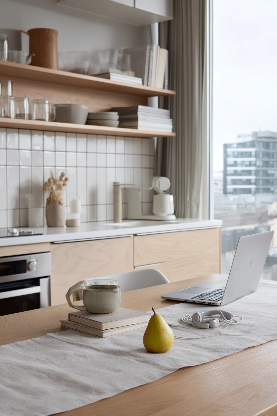 Scandi One-Wall Kitchen with Quiet Layering