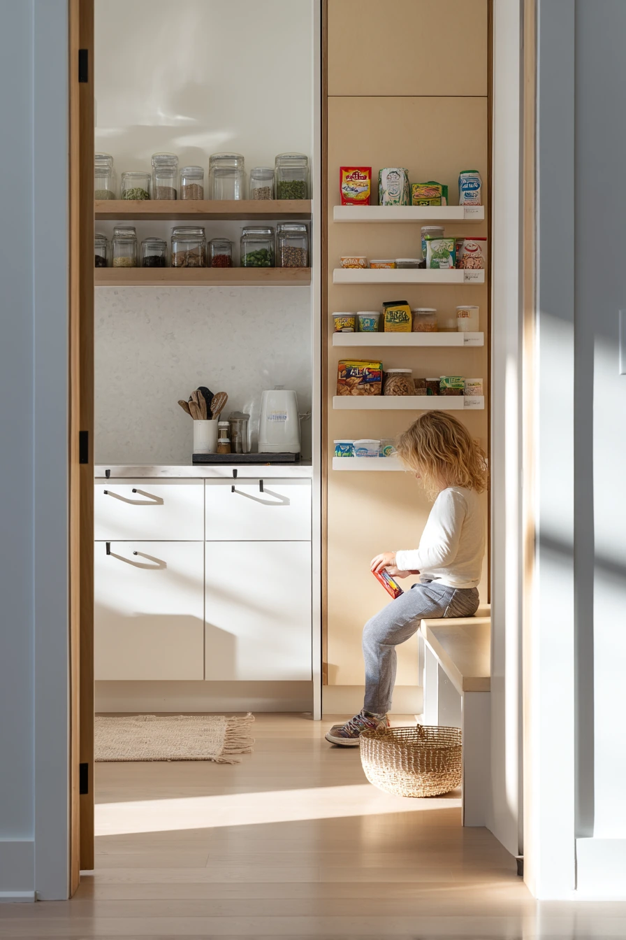Family One-Wall Kitchen with Smart Storage