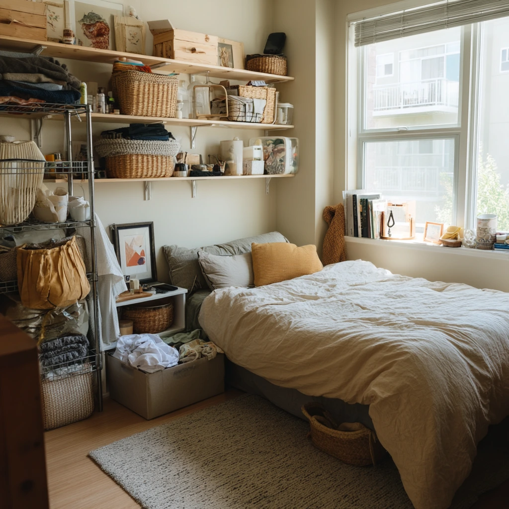 Budget DIY Open Closet in a Rental