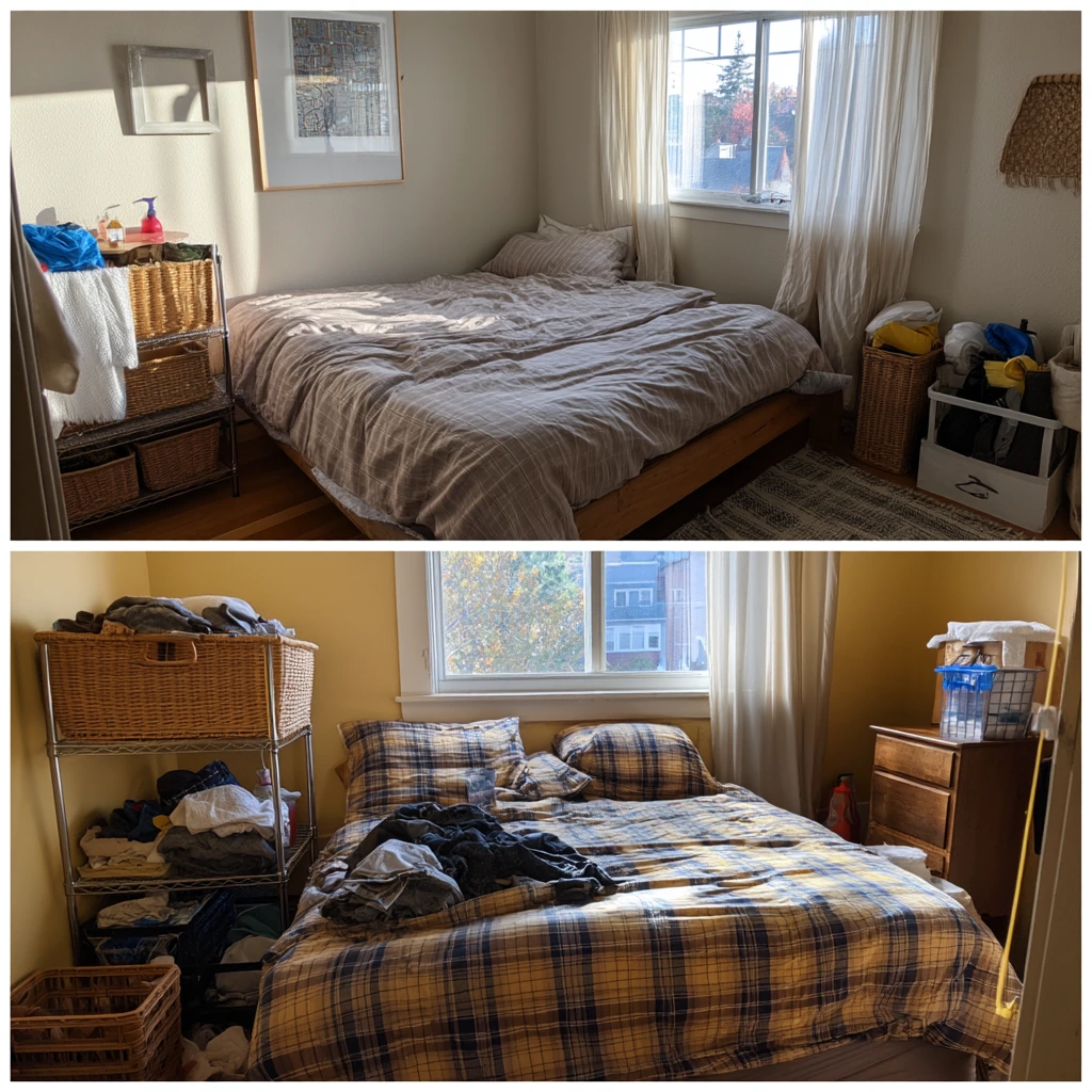 Budget DIY Open Closet in a Rental