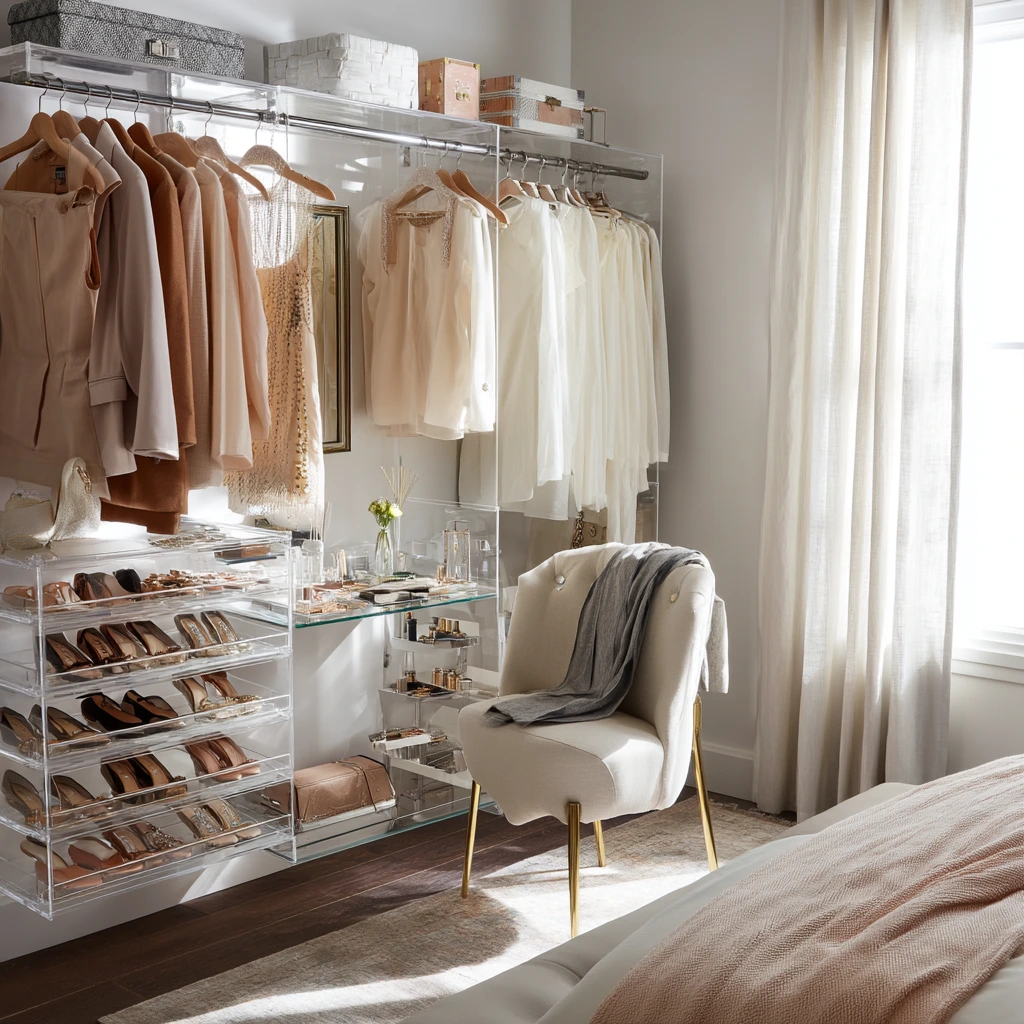 Fashion Lover's Open Closet with Everyday Display