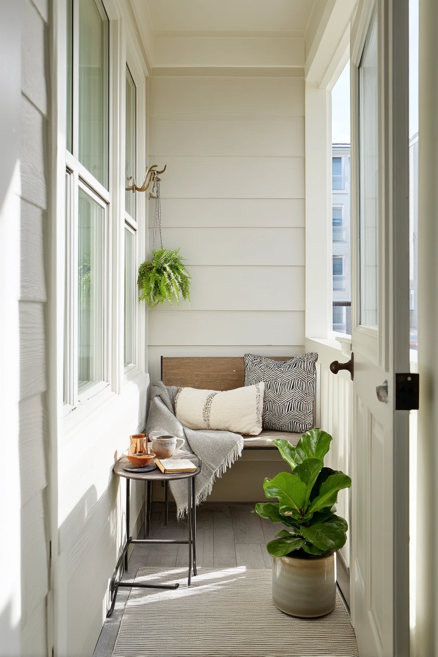 3. Small Porch Seating Nook