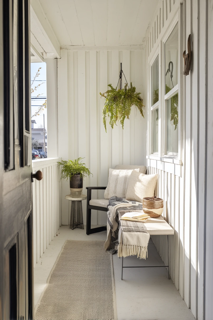 3. Small Porch Seating Nook