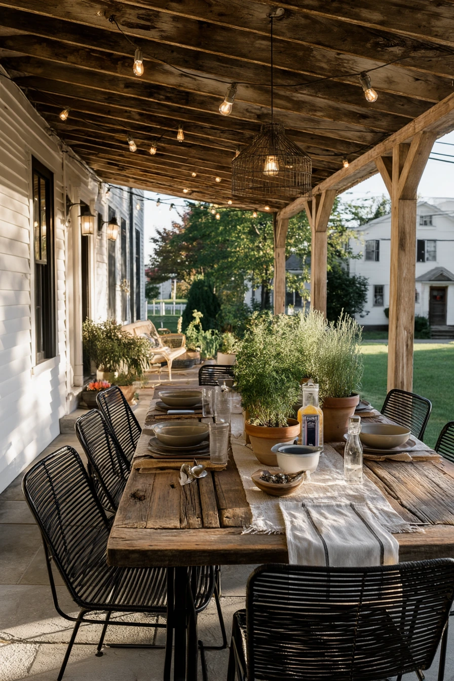 5. Modern Farmhouse Entertaining Porch