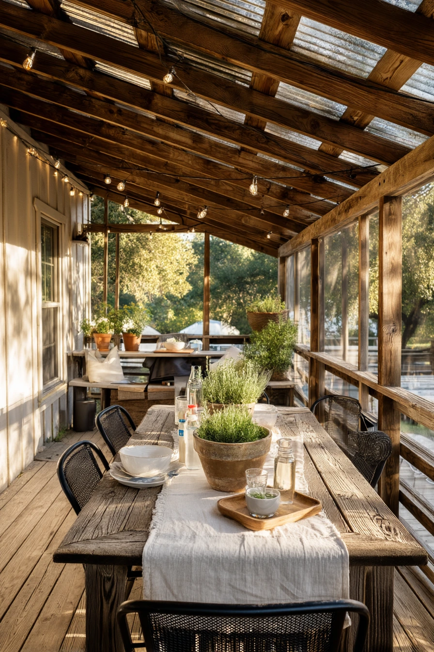 5. Modern Farmhouse Entertaining Porch