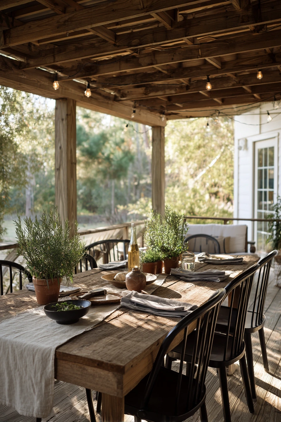5. Modern Farmhouse Entertaining Porch