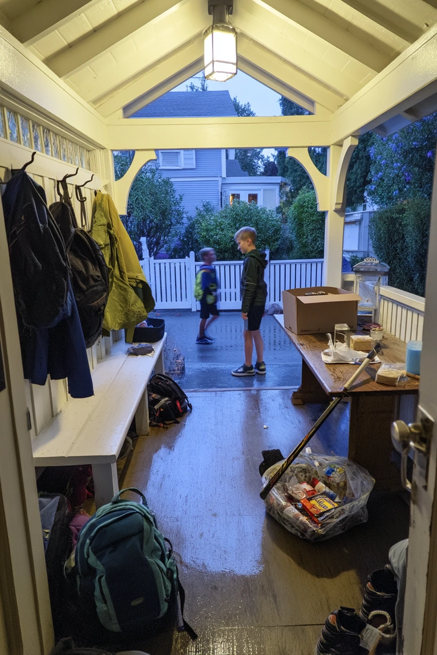 9. After-School Landing Spot Porch