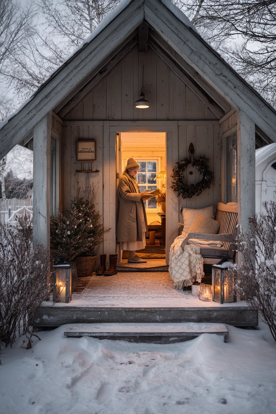 10. Cozy Winter Porch Moment