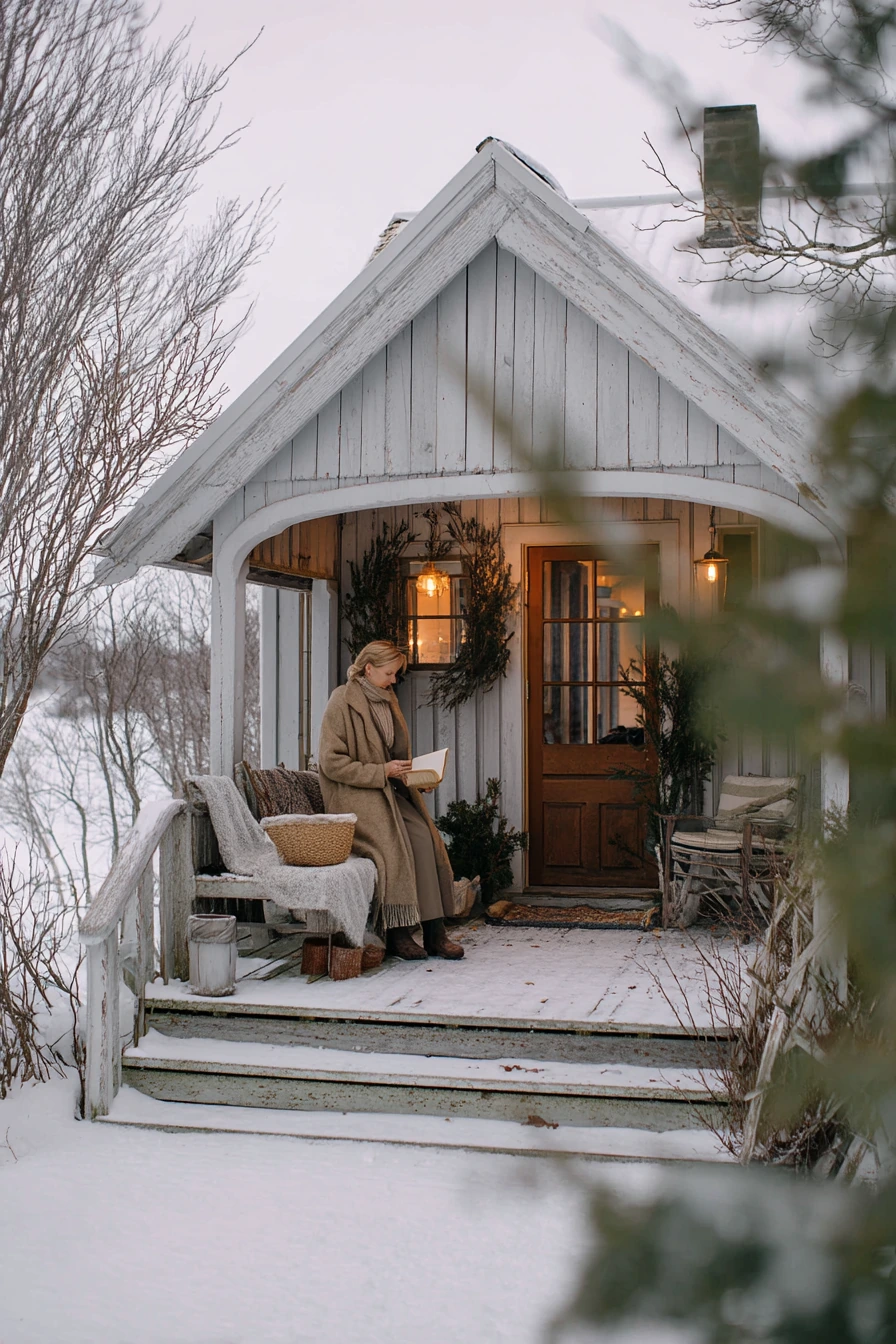 10. Cozy Winter Porch Moment