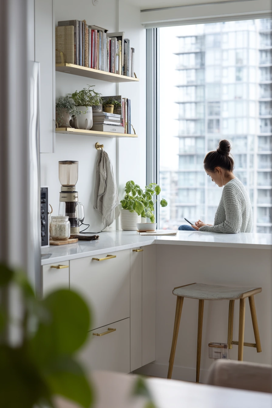 Small Condo Kitchen That Opens Up