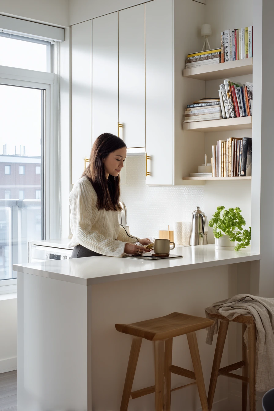 Small Condo Kitchen That Opens Up