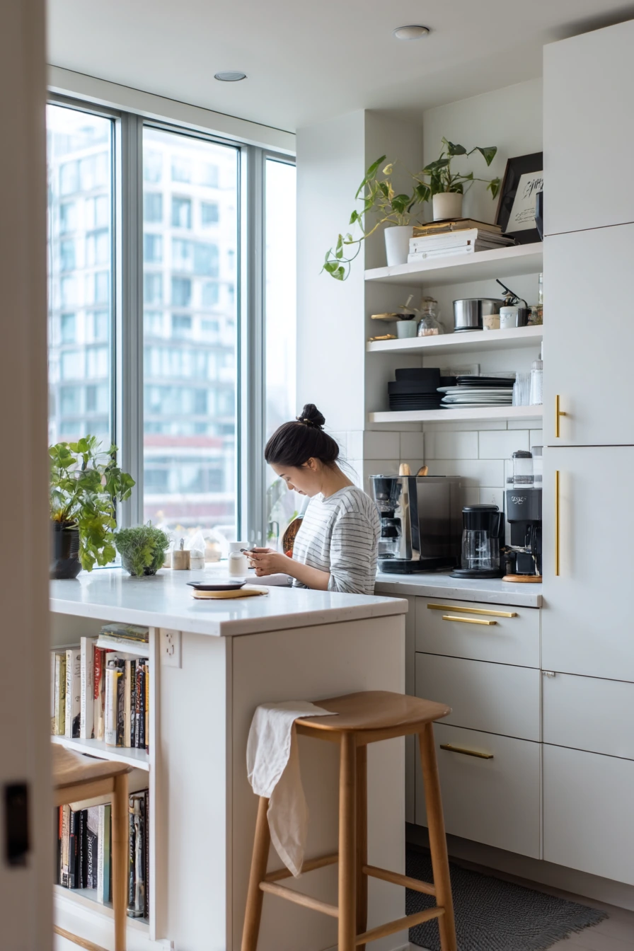 Small Condo Kitchen That Opens Up