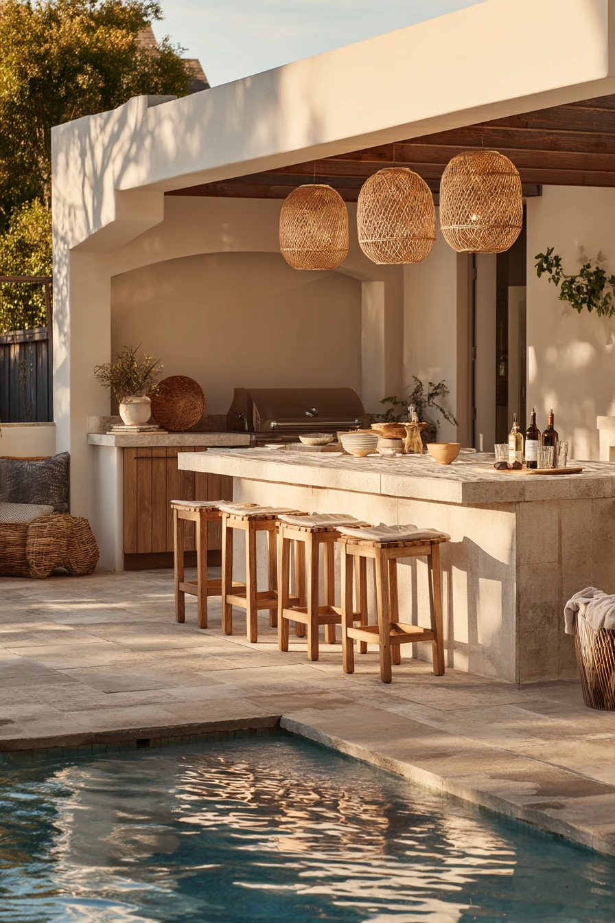 Weekend Entertainer’s Poolside Kitchen