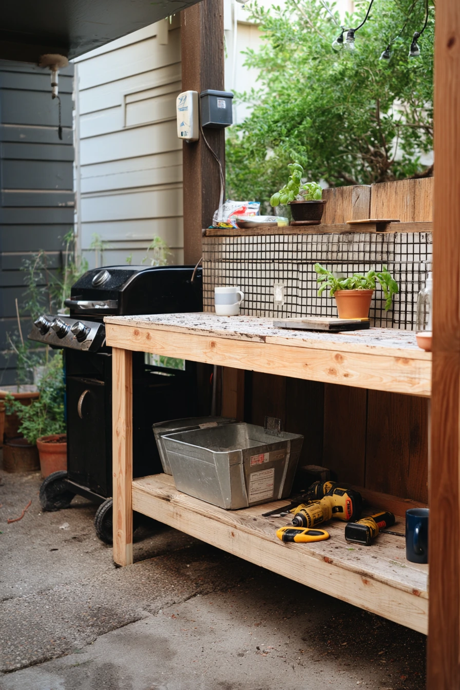 Budget-Friendly DIY Courtyard Cook Zone