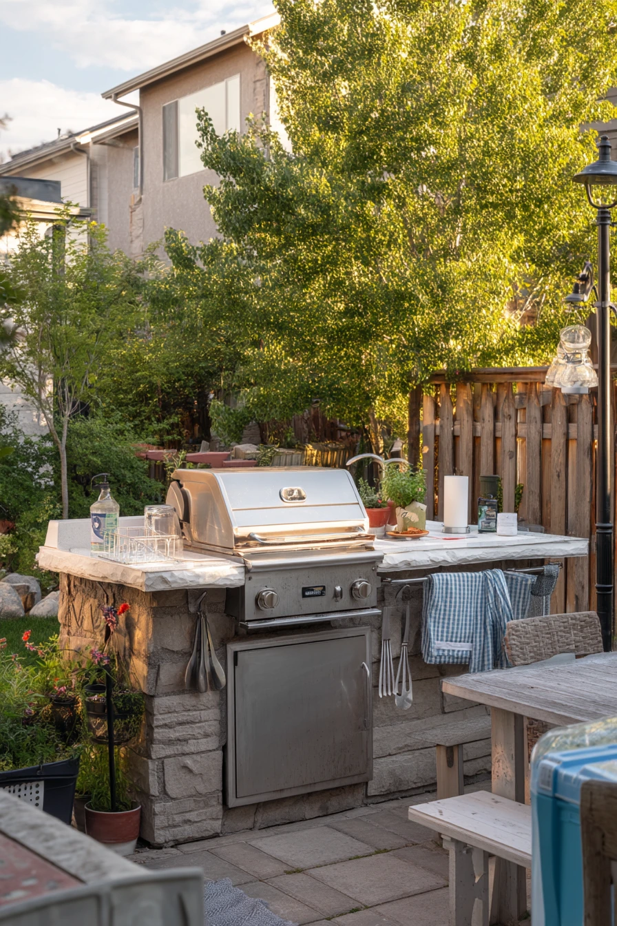Family-Ready Backyard Grill Station