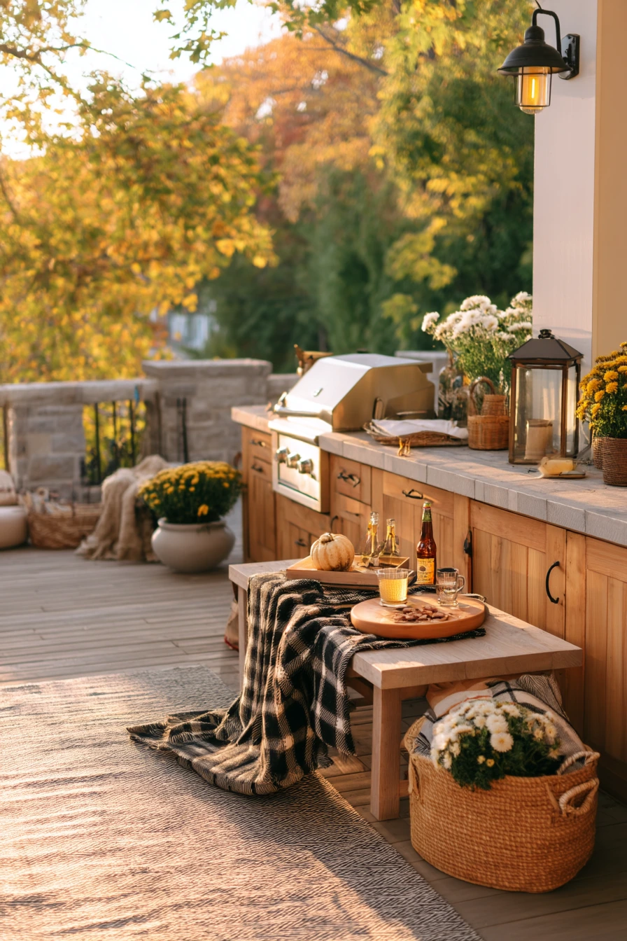 Entertaining Deck Kitchen with Fall Layers