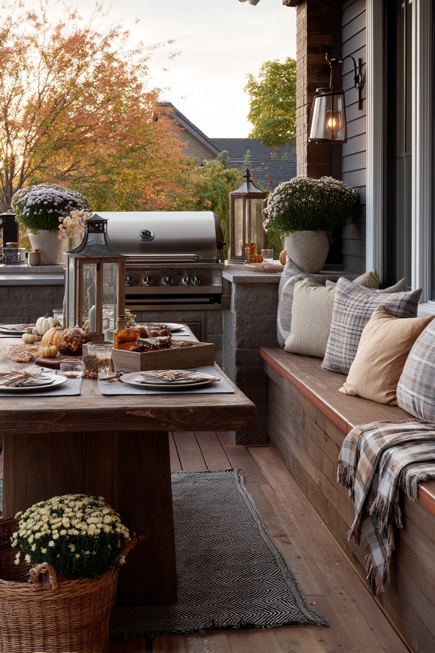 Entertaining Deck Kitchen with Fall Layers