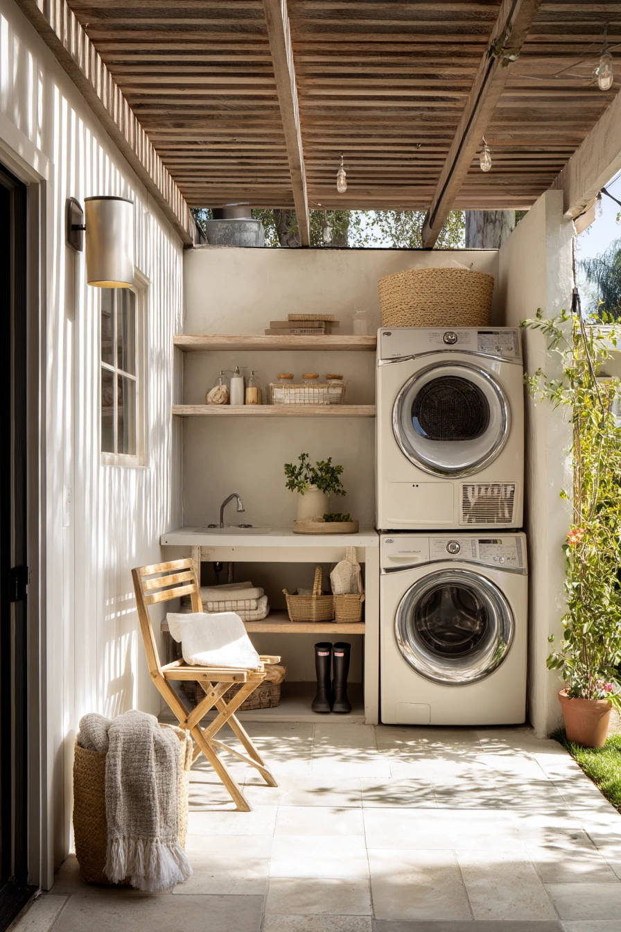 outdoor laundry area design ideas
