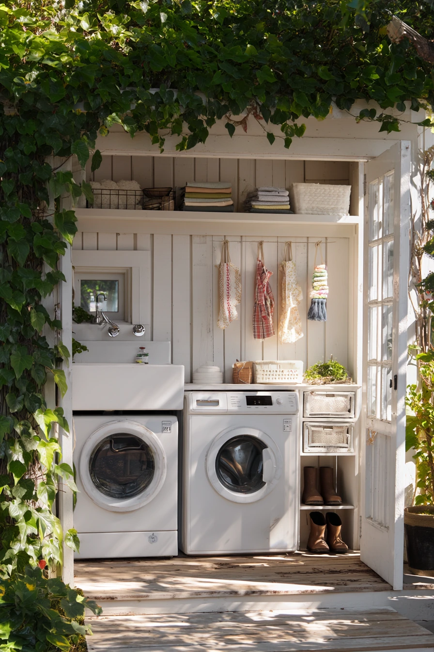 Garden Shed Laundry Retreat