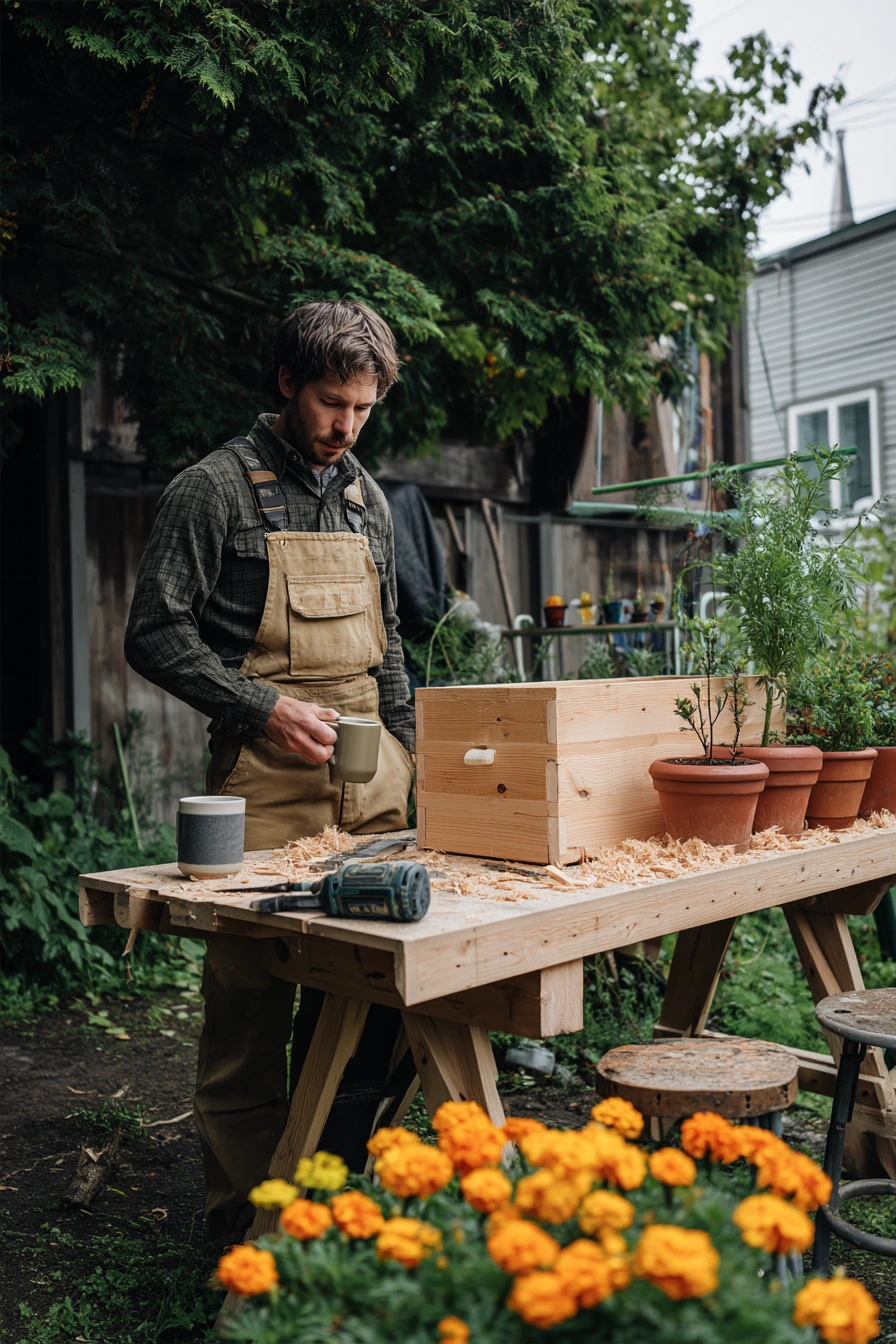 Rustic DIY Wishing Well Planter Moment
