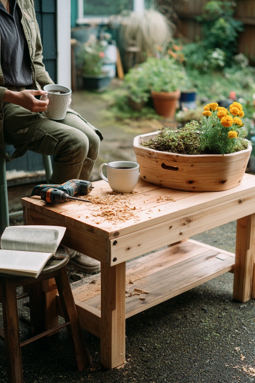 Rustic DIY Wishing Well Planter Moment