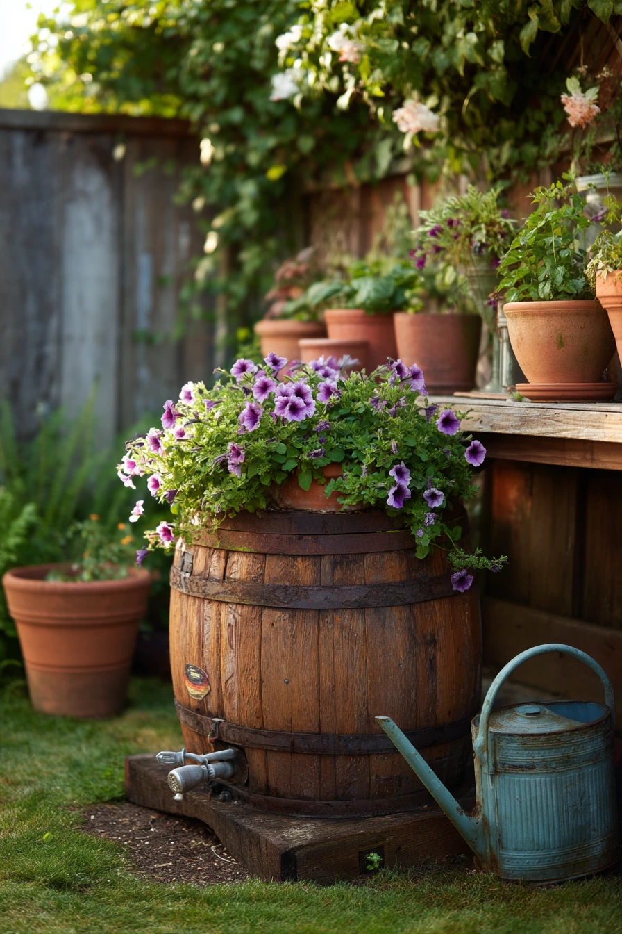 Budget-Friendly Bucket Garden Wishing Well