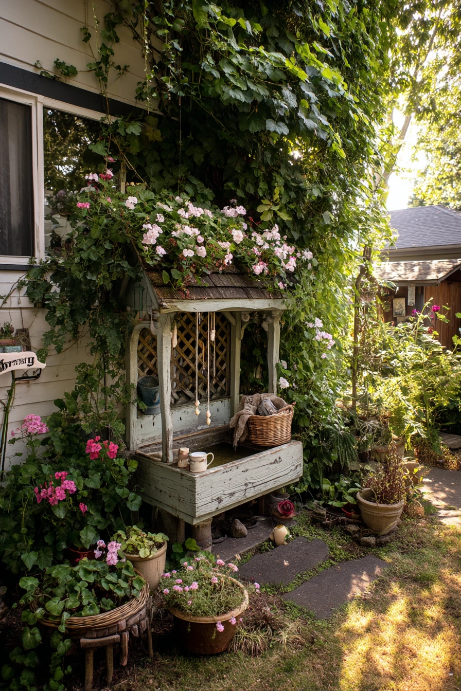 Grandparent Garden with a Storybook Wishing Well