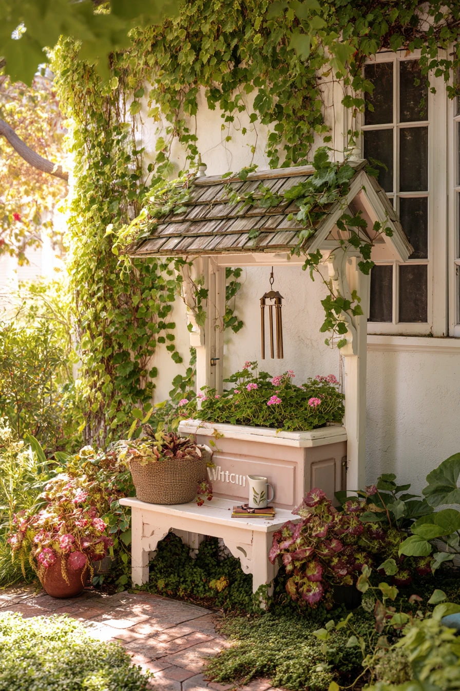 Grandparent Garden with a Storybook Wishing Well