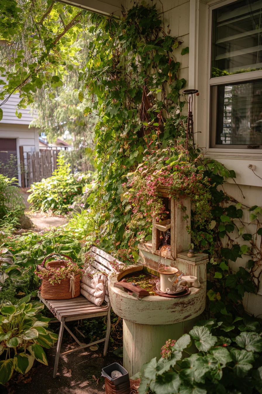 Grandparent Garden with a Storybook Wishing Well