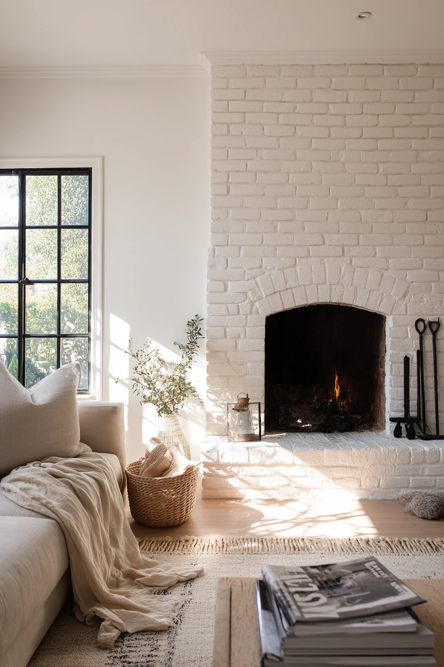 Modern Farmhouse Fireplace with Life Left Out