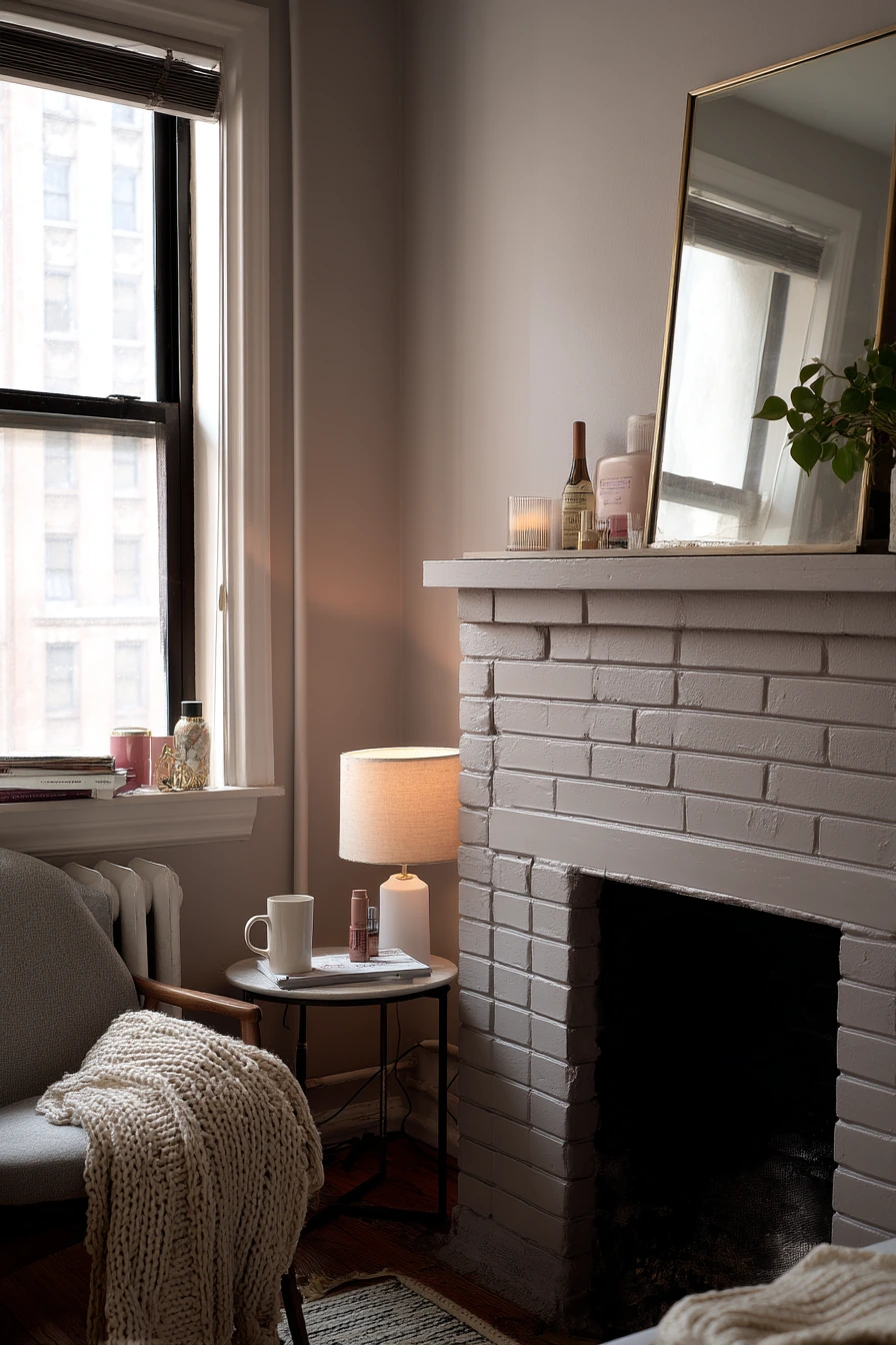 Small Apartment Fireplace Corner