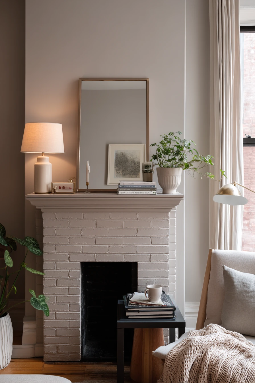 Small Apartment Fireplace Corner