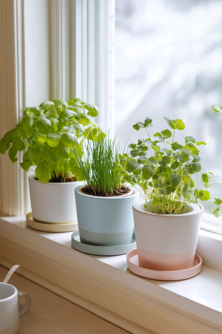 3. Renter-Friendly Windowsill Herb Setup
