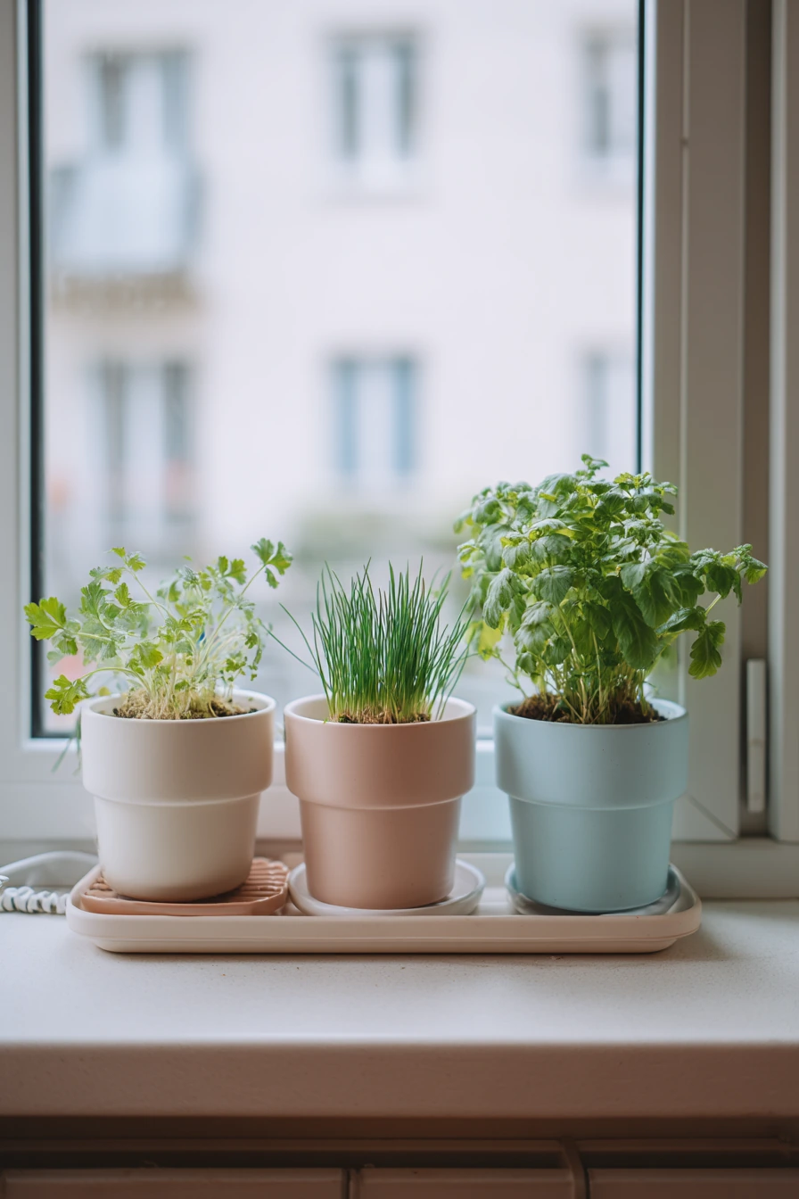 3. Renter-Friendly Windowsill Herb Setup