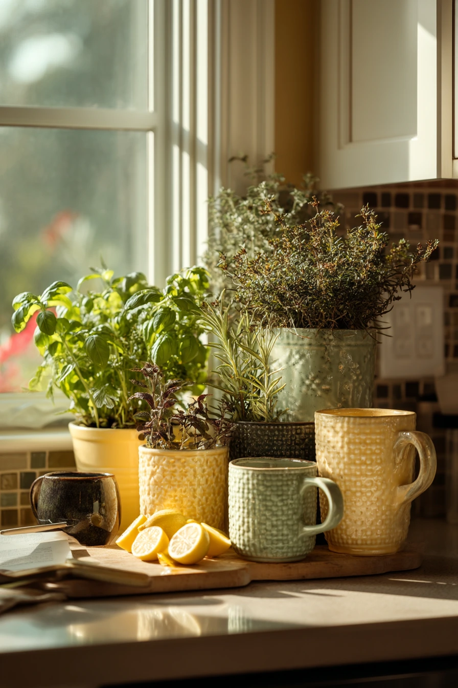 6. Kitchen Island Herb Garden, Weekend Brunch Mood