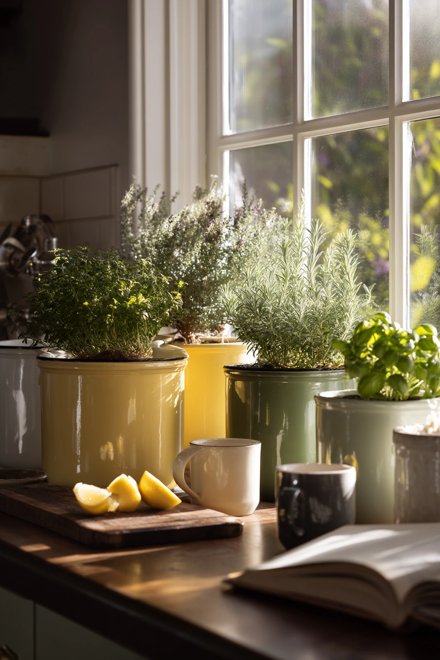 6. Kitchen Island Herb Garden, Weekend Brunch Mood