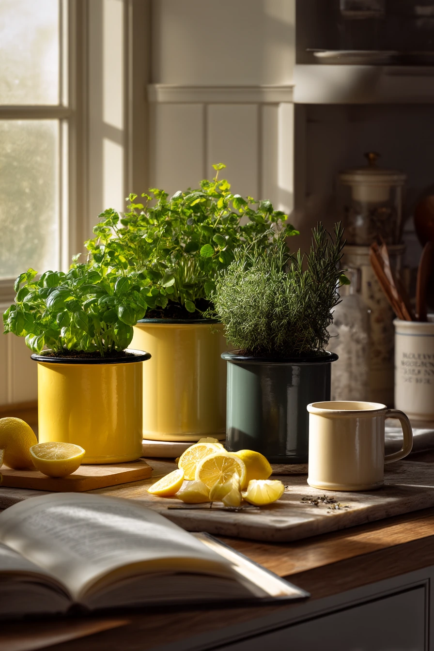 6. Kitchen Island Herb Garden, Weekend Brunch Mood