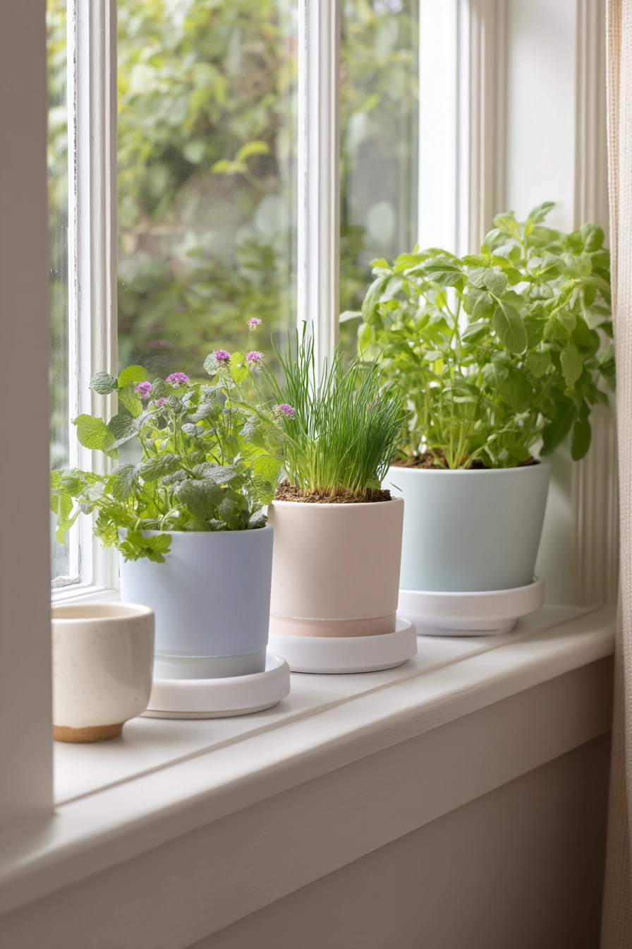 3. Renter-Friendly Windowsill Herb Setup