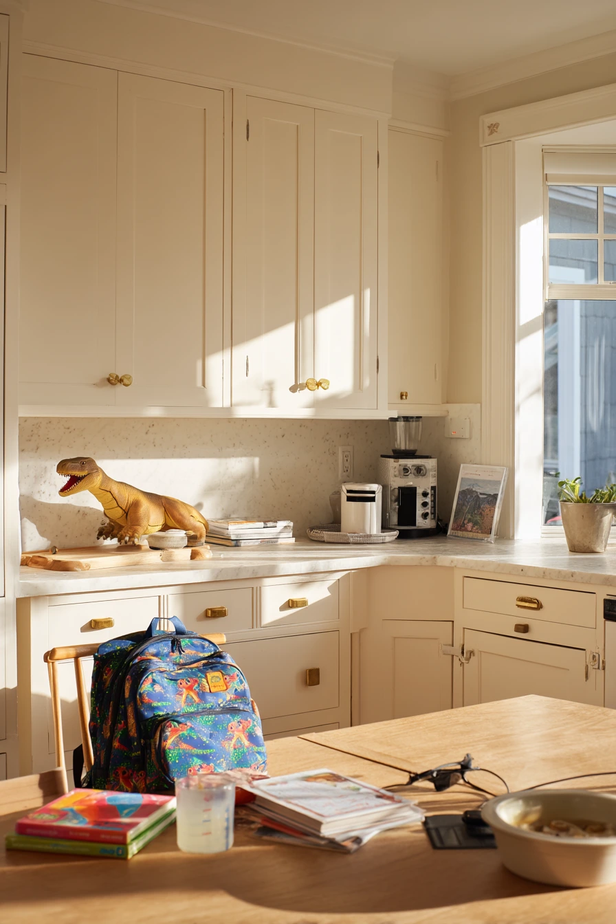Fresh White Cabinets, Real Family Morning
