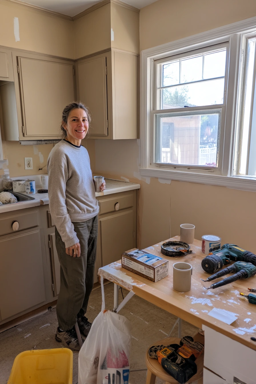 Budget DIY Cabinets with a Painter’s Tape Moment