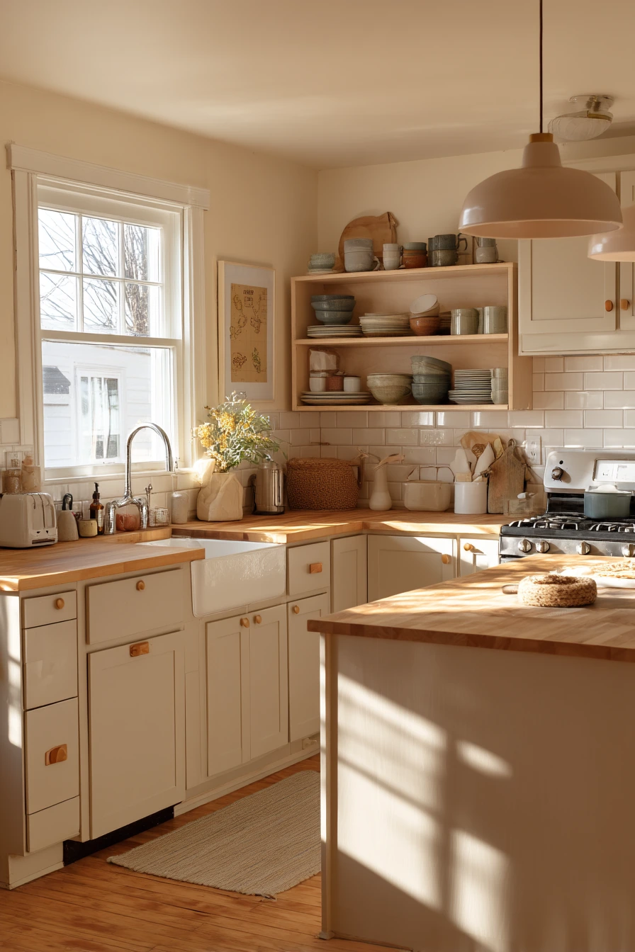 Before-and-After Feeling: Painted Cabinets, Still Home