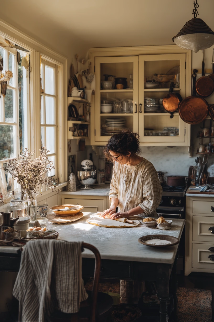 Pale Yellow Kitchen for Slow Sunday Baking