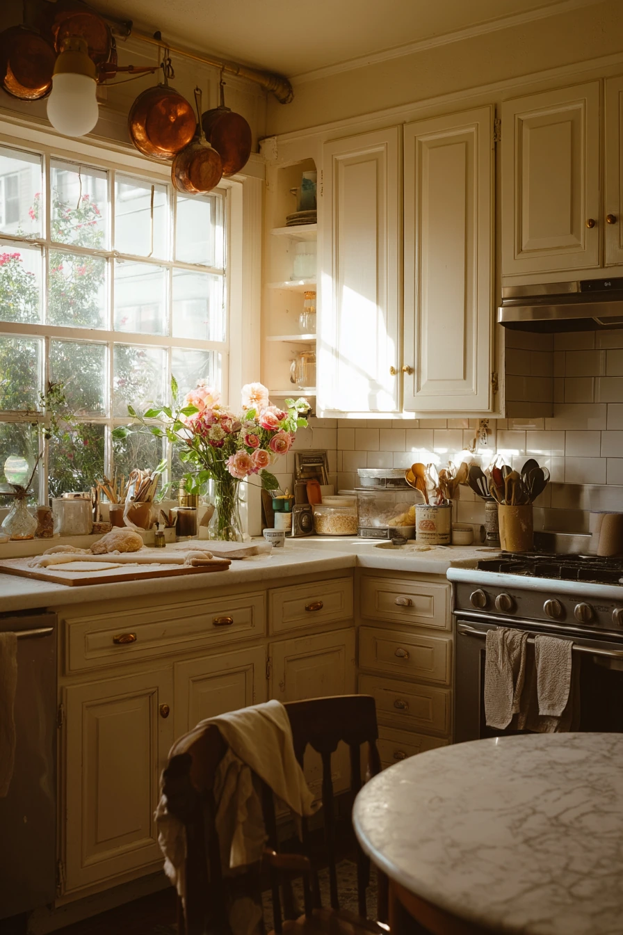 Pale Yellow Kitchen for Slow Sunday Baking