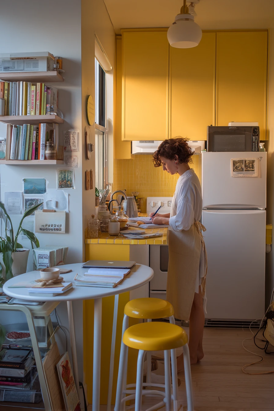 Small Apartment Kitchen with Clever Storage