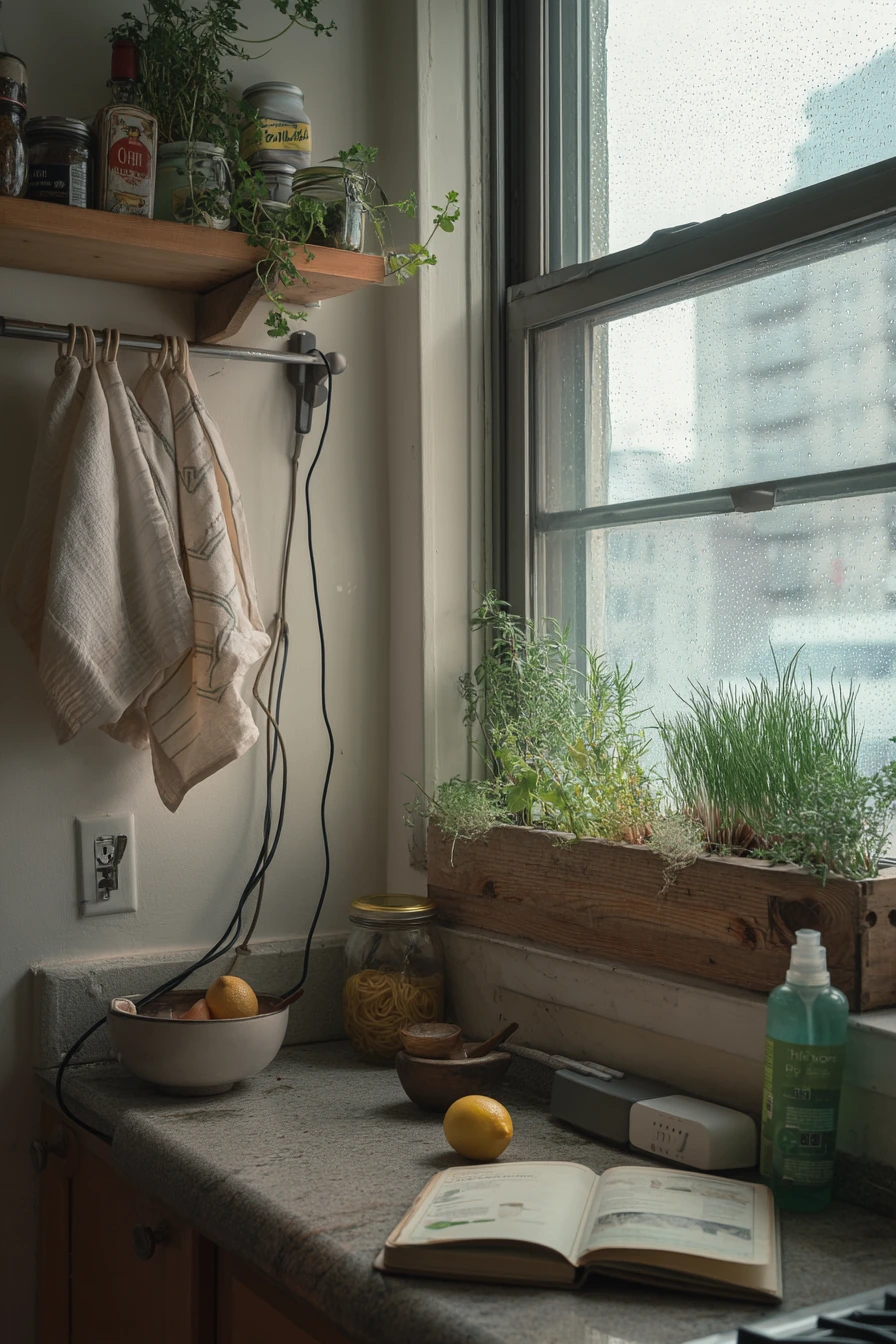 3. Kitchen Window Pallet Micro-Garden