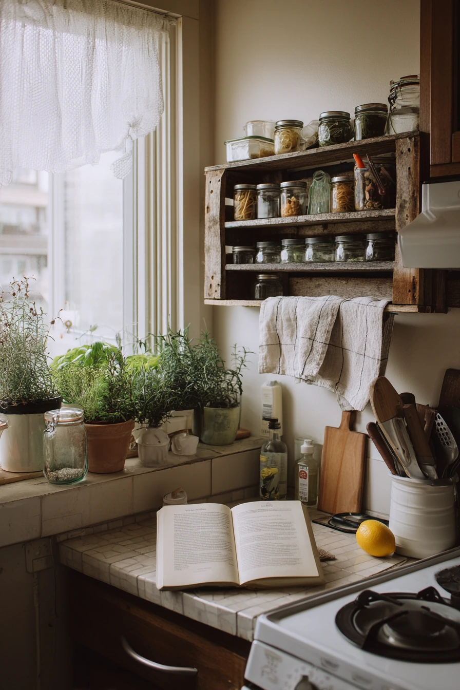 3. Kitchen Window Pallet Micro-Garden